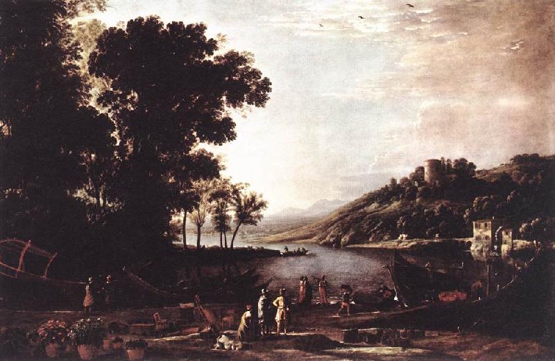 Claude Lorrain Landscape with Merchants sdfg Germany oil painting art